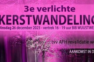 Sfeervolle avondwandeling op tweede Kerstdag