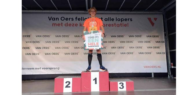 Hannes Loos ging de uitdaging aan en liep de marathon in Etten-Leur