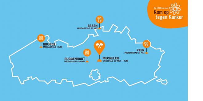 Essen is trotse middagstad van de 1000 km voor Kom op tegen Kanker in 2025